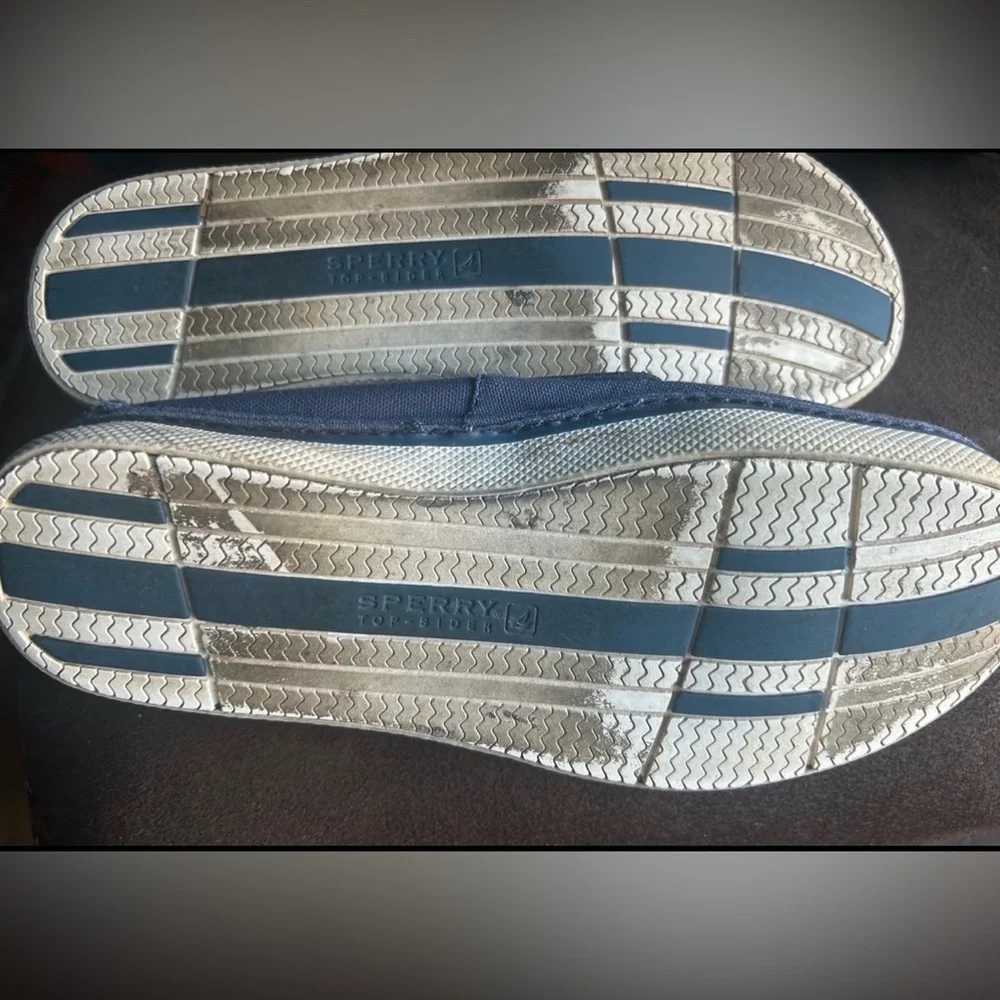 Sperry Loafers Boys Boat Shoes Navy Blue Kids Sperry Shoes Youth Size 5M - Picture 6 of 8